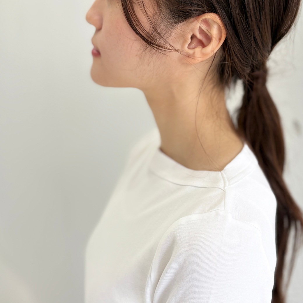 丸胴フライスボートネック長袖