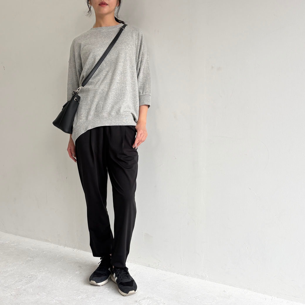 ガーゼフレンチテリービッグシルエット7分袖トレーナー