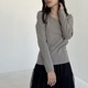 丸胴フライススクープネック長袖