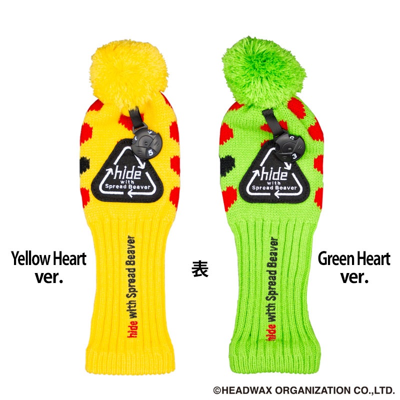 LEMONeD GOLF ドライバー用ヘッドカバー（Yellow Heart ver. / Green