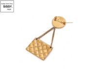 CHANEL シャネル マトラッセ スイング ブローチ ゴールド|アクセサリー