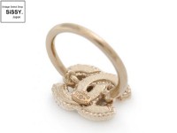 CHANEL シャネル フェイクパール リング ゴールド 白|アクセサリー