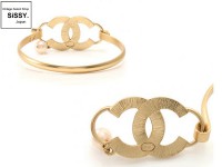 CHANEL シャネル CCマーク グラスストーン コスチュームパール バングル|アクセサリー