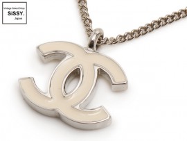 CHANEL シャネル ココマーク ネックレス 02C ホワイト|アクセサリー