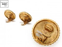 CHANEL シャネル イヤリング ヴィンテージ ゴールド レッド|アクセサリー
