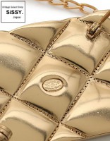 CHANEL シャネル ブローチ マトラッセバッグモチーフ メタル ゴールド 02P|アクセサリー