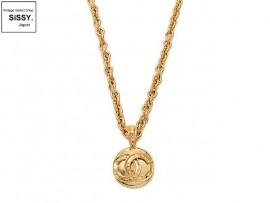 CHANEL シャネル ココマーク チェーン ネックレス ヴィンテージ メタル ゴールド 94P|アクセサリー