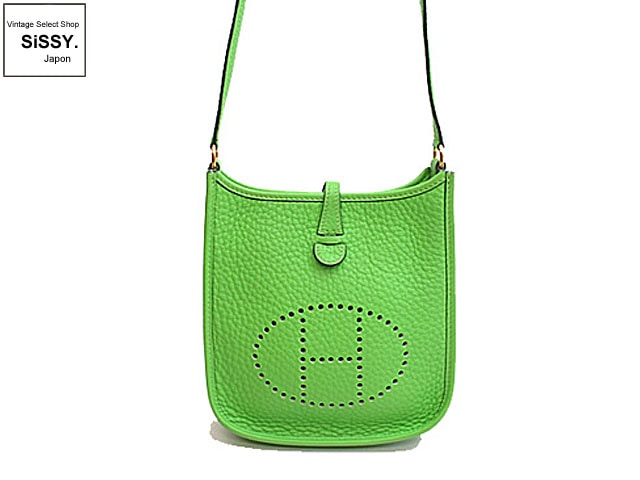HERMES エルメス エヴリンTPM ショルダーバッグ トリヨンクレマンス アップルグリーン □Ｇ刻印