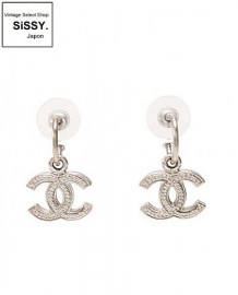 CHANEL シャネル ココマーク ピアス メタル シルバー 06P|アクセサリー