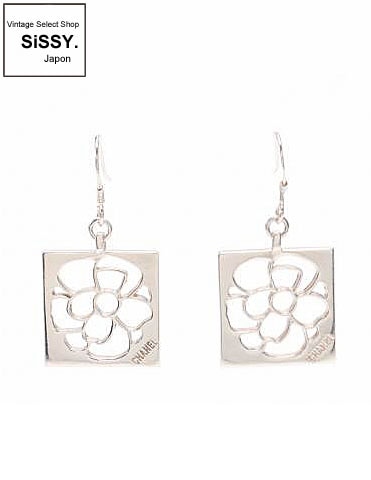 CHANEL シャネル カメリア ピアス SV925 シルバー