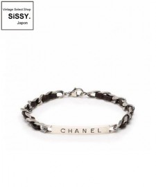 CHANEL シャネル ココマーク ヴィンテージ ブレスレット メタル シルバー 96A|アクセサリー