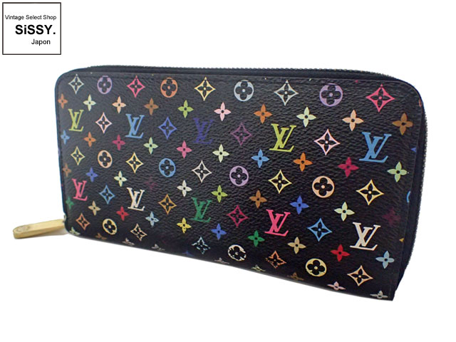LOUIS VUITTON ルイ・ヴィトン　モノグラム・マルチカラー　ジッピーウォレット 長財布 ノワール×ヴィオレ M60275