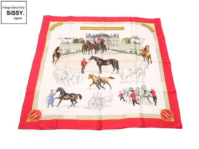HERMES エルメス カレ90 「LES HARAS NATIONAUX」 スカーフ シルク マルチカラー