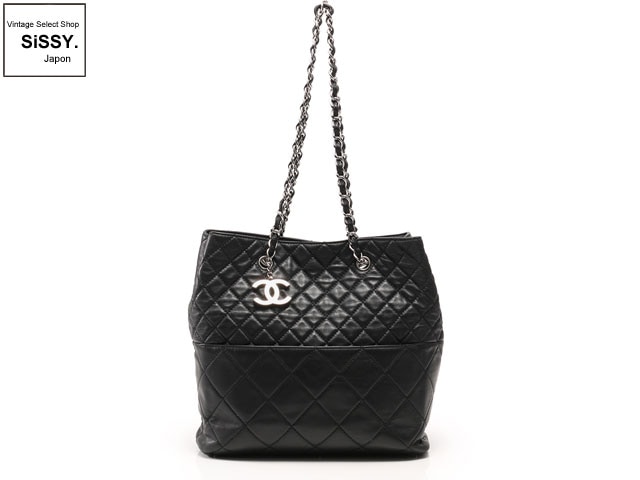 CHANEL シャネル マトラッセ チェーンショルダーバッグ ブラック シルバー金具