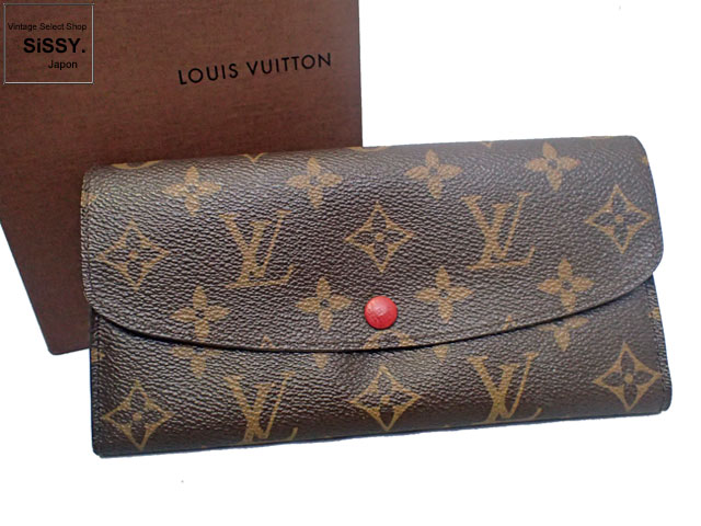 LOUIS VUITTON ルイ・ヴィトン モノグラム ポルトフォイユ エミリー 二つ折り長財布  ルージュ M60136