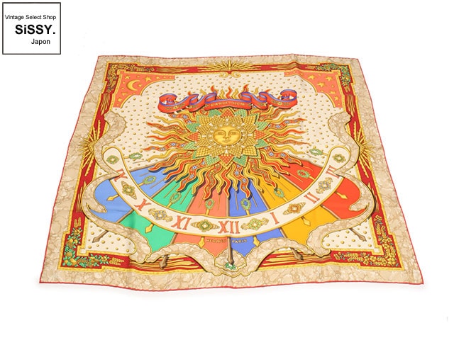 HERMES エルメス カレ90 「CARPE DIEM」 スカーフ シルク マルチカラー