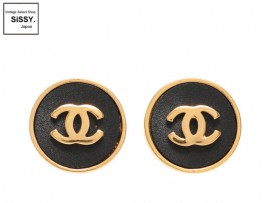 シャネル ■CHANEL■ イヤリング ココマーク ヴィンテージ ブラック ゴールド|アクセサリー