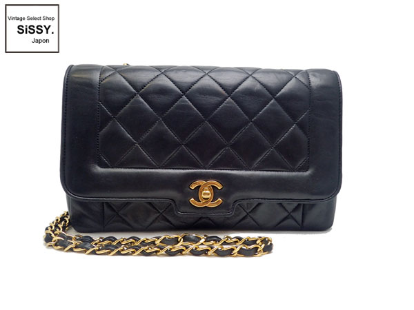 シャネル ■CHANEL■ チェーン ショルダーバッグ マトラッセ ラムスキン ブラック ゴールド金具
