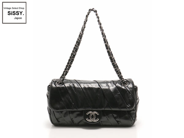 シャネル □CHANEL□ Wチェーン ショルダーバッグ ツイステッド レザー