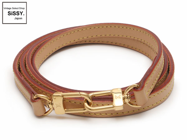 ルイ・ヴィトン ■LOUIS VUITTON■ ショルダーストラップ ヌメ革 レザー ゴールド金具 J00145