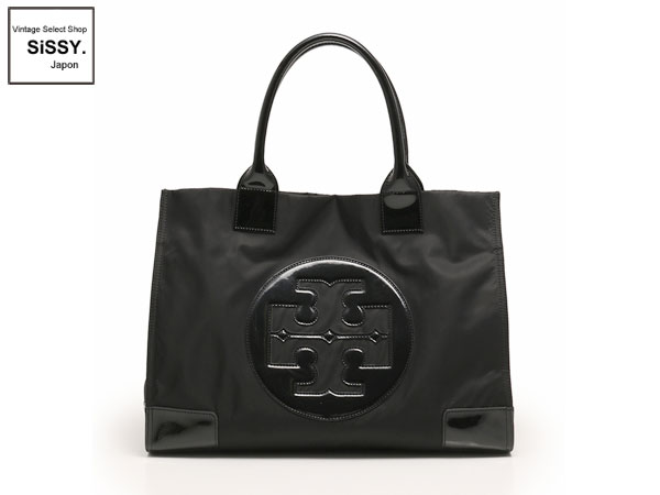 トリーバーチ ■TORY BURCH■ トートバッグ ナイロン エナメルレザー ブラック