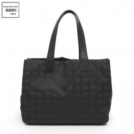 シャネル ■CHANEL■ トートバッグ ニュートラベルライン MM ナイロンキャンバス レザー ブラック|バッグ