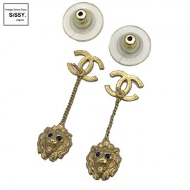 ■シャネル■ スイング ピアス ココマーク ライオン ゴールド ヴィンテージ【CHANEL】|アクセサリー