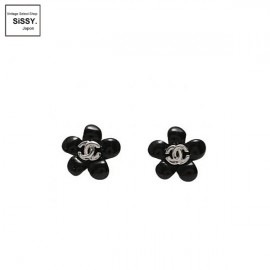 ■シャネル■ ピアス フラワー ブラック シルバー 05A 【CHANEL】|アクセサリー