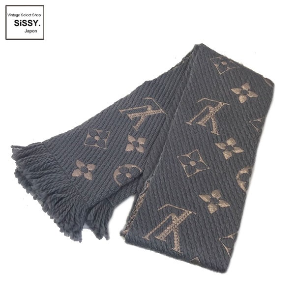■ルイ・ヴィトン■ マフラー エシャルプ ロゴマニア シャイン グリ M70467 【LOUIS VUITTON】