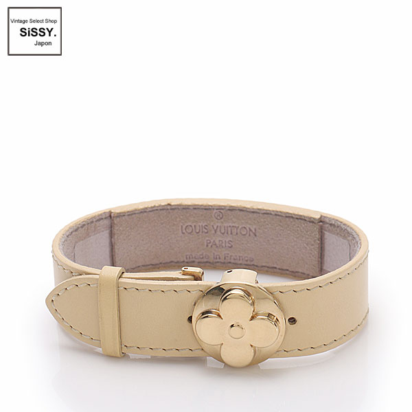 ■ルイ・ヴィトン■ ブラスレ ヴー グッドラック ブレスレット レザー ヴァニラ M64443 【LOUIS VUITTON】