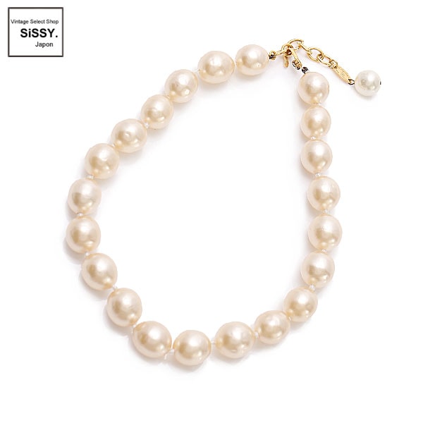 ■シャネル■ ネックレス フェイクパール アイボリー ゴールド 【CHANEL】