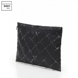 ■シャネル■ 旧トラベルライン ポーチ マチなし ナイロンブラック/ホワイト 【CHANEL】|バッグ