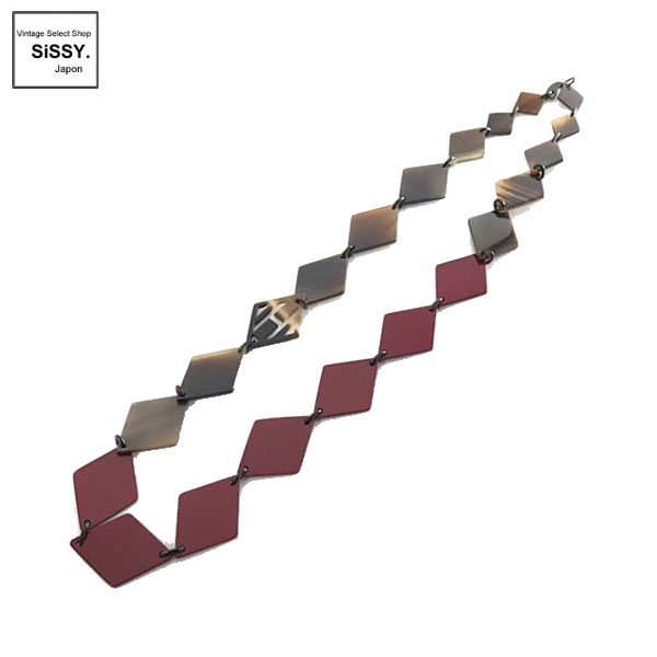 ■エルメス■ ロングネックレス バッファロー ホーン ブラウン 【HERMES】