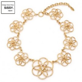 ■シャネル■ チョーカー ネックレス  ココマーク フラワーモチーフ ゴールド 【CHANEL】|アクセサリー