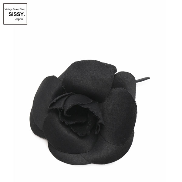 ■シャネル■ コサージュ ブローチ アクセサリー カメリア ブラック 【CHANEL】