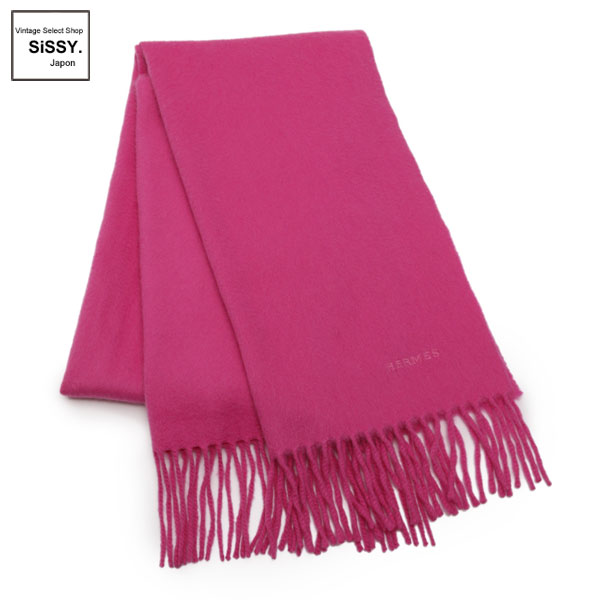 ■エルメス■ マフラー カシミヤ100% ピンク 【HERMES】