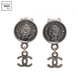 ■シャネル■ イヤリング コインモチーフ ココマーク ガンメタリック 96P 【CHANEL】|アクセサリー