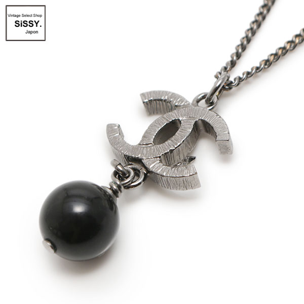 ■シャネル■ ネックレス ココマーク ガンメタリック ブラック B11A 【CHANEL】