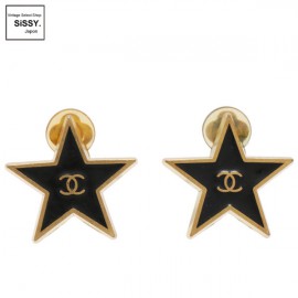 ■シャネル■ イヤリング スターモチーフ ゴールド ブラック 01P 【CHANEL】|アクセサリー