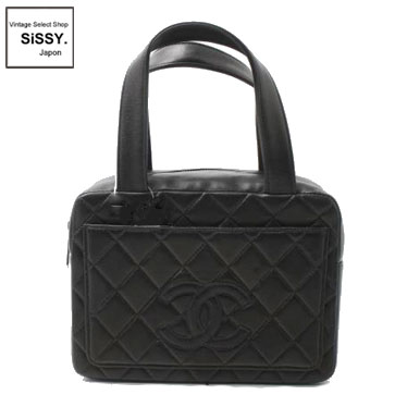 ■シャネル■ ミニハンドバッグ マトラッセ ラムスキン ブラック 【CHANEL】