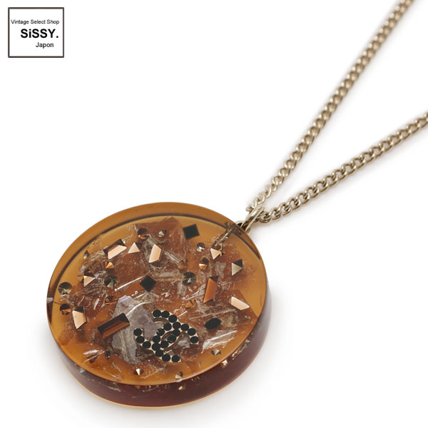 ■シャネル■ ロングネックレス シャンパンゴールド クリアブラウン 12A 【CHANEL】