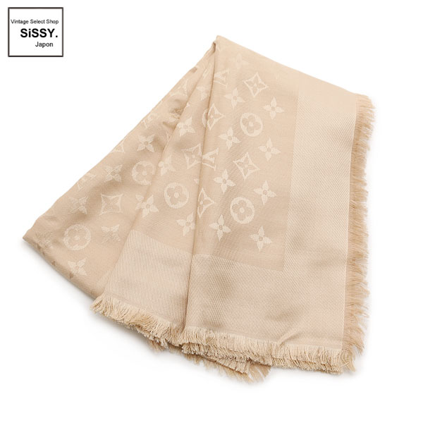 ■ルイ・ヴィトン■ ショール モノグラム 大判ストール シルク ウール デュンヌ M71360 【LOUIS VUITTON】
