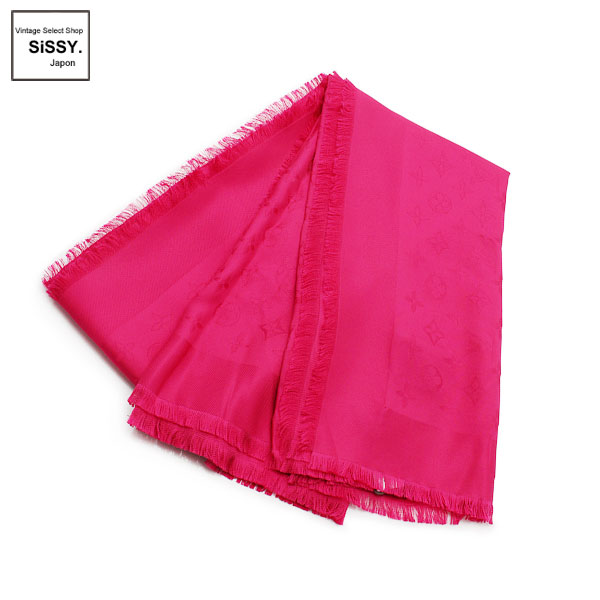 ■ルイ・ヴィトン■ 大判ストール CARRE PAPILLON シルク フーシャピンク M75251 【LOUIS VUITTON】