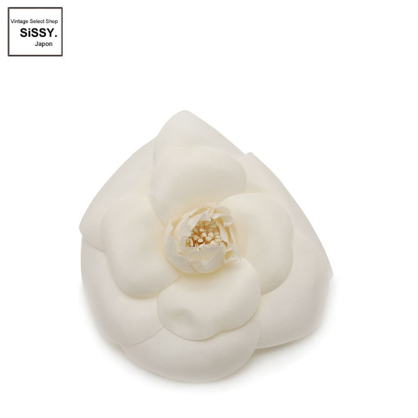 ■シャネル■ カメリア コサージュ ブローチ アクセサリー ホワイト 【CHANEL】