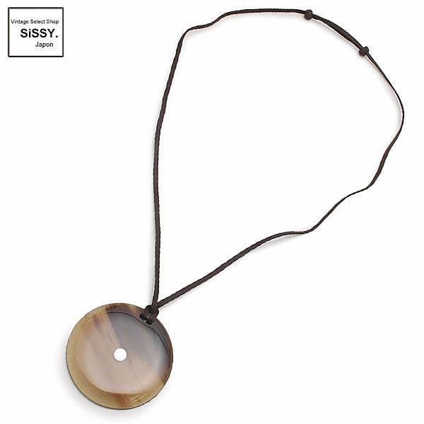 ■エルメス■ ペンダント ネックレス バッファローホーン ブラウン ベージュ 【HERMES】