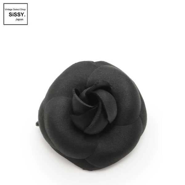 ■シャネル■ カメリア コサージュ ブローチ アクセサリー ブラック 【CHANEL】