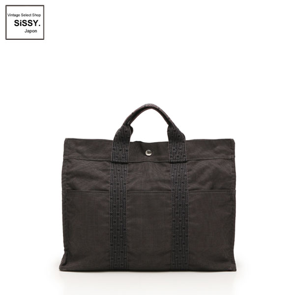 ■エルメス■ エールラインMM トートバッグ ナイロンキャンバス グレー 【HERMES】