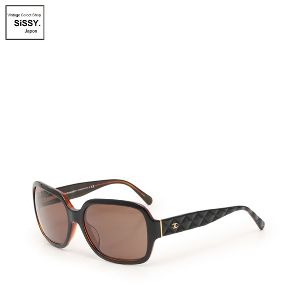 ■シャネル■ ココマーク マトラッセデザイン サングラス ブラック ブラウン ゴールド 【CHANEL】