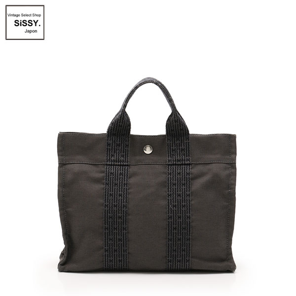 ■エルメス■ エールラインPM トートバッグ ナイロンキャンバス グレー 【HERMES】