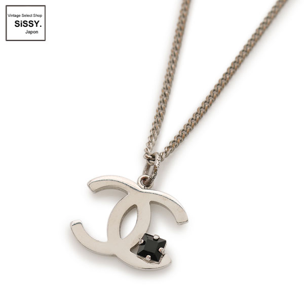■シャネル■ ココマーク ネックレス オニキス シルバー ブラック 05P 【CHANEL】
